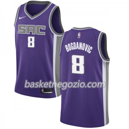 Canotte Uomo Sacramento Kings Bogdan Bogdanovic 8 Nike 2017-18 Viola Swingman